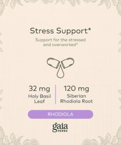 Gaia Herbs Adrenal Health Daily Support - with Ashwagandha, Holy Basil & Schisandra - Herbal Supplement to Help Maintain Healthy Energy and Stress Levels - 120 Liquid Phyto-Capsules (120 Count) 120 Count (Pack of 1) Standard Packaging 12 81bgFqlRpLL