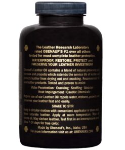 Alternative view of Obenauf's Leather Oil - Leather Conditioner - Restore and Protect Leather Boots, Jackets, Purses as Well as Car Leather, Leather Furniture and Much More - Made in The USA (8oz with Applicator) 8 Fluid-oz