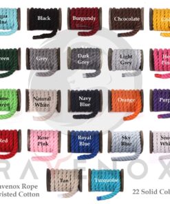Ravenox Natural Twisted Cotton Rope | Made in The USA | Strong Triple-Strand Cordage for Sports, Décor, Pet Toys, Crafts, Macramé & Indoor Outdoor Use| by The Foot & Diameter (Multiple Color) Gray 1/4 Inch x 50 Feet 12 81biTIIRwL 20