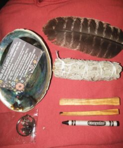 Smudge Kit - White Sage, Palo Santo, Abalone Shell, Smudging Feather, for Healing, Purifying, Meditating & Incense (Essentials) 38 81bkJzcCGGL 1
