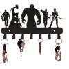 HeavenlyKraft Superheros Wall Mounted Metal Key Holder, Metal Key Hooks, Superhero Key Hooks for Wall, Superhero’s Decorative Key Holder, Gift for Superhero Lovers, Size: 10.6 X 7.5 X 1 in 12 81bmhJk1 mL