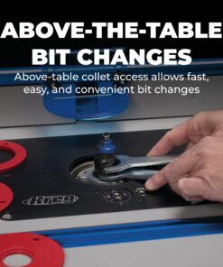 Kreg PRS5000 Precision Router Lift - Router Table Lift System - Durable Router Plate Insert - Router Table Plate Insert - For Quick, Accurate, Reliable & Repeatable Setups 24 81bn7I1dXjL