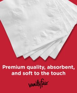 Vanity Fair Everyday Casual Paper Napkins and Napkin Holders, Classic White, 906 Piece Set 13 81bnXif0S4L