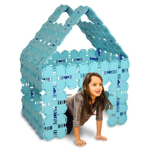 Fort Boards - Fort Building Kit | Jumbo Blocks Kids Toy | 90 Piece Set: Light Blue