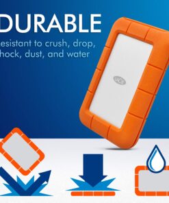 LaCie Rugged Mini 2TB External Hard Drive Portable HDD - USB 3.0/ 2.0 Compatible, Drop Shock Dust Rain Resistant Shuttle Drive, For Mac And PC Computer (LAC9000298), orange Rugged mini HDD 18 81bpL2MrOL