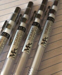 MozArt Mechanical Pencil Set with Case - 4 Sizes: 0.3, 0.5, 0.7 & 0.9mm with 30 HB Lead Refills Each & 4 Eraser Refills -Sketch, Drafting, Art, Drawing Supplies (Clear) Clear 59 81bqDUFlAJL