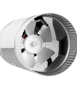 TerraBloom 4" (100mm) Inline Fan - 100 CFM, Metal Duct Fan, ETL Listed, Pre-Wired 6 FT Grounded Cord - Great For Grow Tent Exhaust and Intake, Register Booster For 4 Inch Ducts 4" Booster Fan (100 CFM)