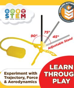 Stomp Rocket Jr Glow Rocket Launcher for Kids, 4 Rockets - Glow in The Dark Fun Backyard & Outdoor Kids Toys Gifts for Boys & Girls -Toy Soft Foam Blaster Set - Multi-Player Adjustable Launcher Stand Jr Glow 4 Rocket Pack 29 81bs3VGXpYL