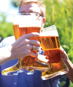Domestic Corner - Das Boot - Quality Glass Beer Boot Mug for Oktoberfest Celebrations, St. Patrick's Day, Bachelor or Bachelorette Festivities, Holds Over 5 Beers - 2 Liter 2-Liter 12 81bsNO5qwL