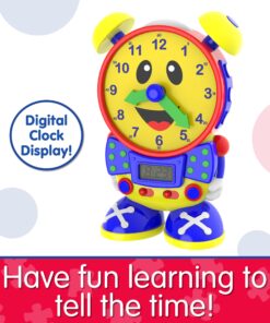 Alternative view of The Learning Journey Telly The Teaching Time Clock - Electronic Analog & Digital Time Telling Aid with Two Quiz Modes & Night Light - Telling Time Teaching Clock - Award Winning Toys Classic Telly