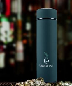 Vibrant All in ONE Travel Mug - Tea Infuser Bottle - Insulated HOT Coffee Thermos - Cold Fruit Infused Water Flask - Food Grade Leak Proof Tumbler Double Wall Stainless Steel 16.9 oz Blue 22 81btjiAUhQL