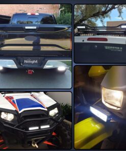 Nilight LED Light Bar 2PCS 18W 6Inch Flood LED Pods Offroad Led Work Light Driving Light Fog Light Boat Light Waterproof for SUV ATV 4WD Car Truck Golf Cart 12V 24V,2 Years Warranty 2Pcs 18W Lights 35 81btpx1G39L