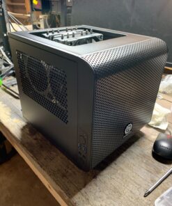 Thermaltake Core V1 SPCC Mini ITX Cube Gaming Computer Case Chassis, Interchangeable Side Panels, Black Edition, CA-1B8-00S1WN-00 130 81buudpBDBL