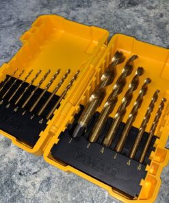 DEWALT Drill Bit Set, 14-Piece, 135 Degree Split Point, Titanium Nitride Coated, For Plastic, Wood and Metal (DW1354) 14-Piece Drill Bit Set Screwdriver Bit Set 22 81bvG3gfSFL