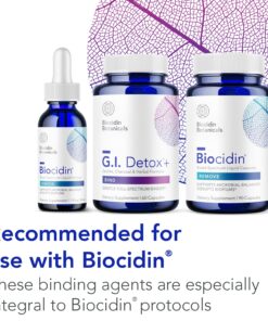 G.I. Detox+ Gentle Binder by Biocidin - Gut Health Intestinal Cleanse with Charcoal, Zeolite & Aloe - Assists in Toxin & Biofilm Removal, May Reduce Bloating & Gas (60 GI Detox Capsules) 16 81bzNFFtbRL