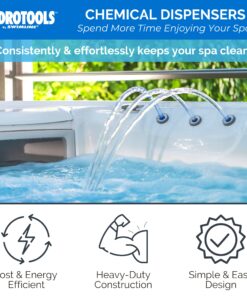 HYDROTOOLS BY SWIMLINE 8715 Mini Chemical Dispenser For Spas and Personal Pools| Compatible With Bromine & Chlorine Supports 1’’ Tablets | Adjustable Control Ring For Customizable Flow Rate Classic (Mini) 19 81bzY nwL