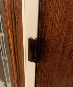 BAOWEIJD Door Lock Child Proof, Home Security Door Reinforcement Lock Withstand 800 lbs Door Latch Double Safety Security Protection for Your Home (Brown Door Security Lock) Brown 43 81bzxUwY2HL