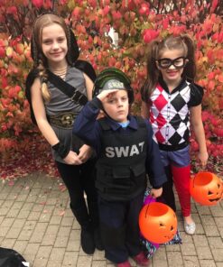 Rubie's Costume Kids DC Superhero Girls Harley Quinn Costume, Medium,Blue 7 81c OCv3A0L