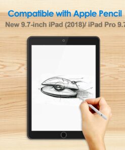 JETech Screen Protector for iPad (9.7-Inch, 2018/2017 Model, 6th/5th Generation), iPad Air 1, iPad Air 2, iPad Pro 9.7-Inch, Tempered Glass Film, 2-Pack 19 81c0Hop4HVL
