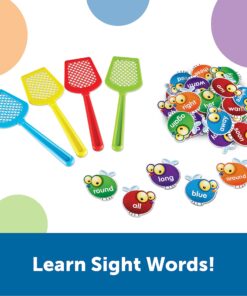 Learning Resources Sight Word Swat a Sight Word Game, Visual, Tactile and Auditory Learning, 114 Pieces, Ages 5+, Multi-color 22 81c0n55tmOL