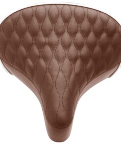 Schwinn Comfort Bike Seat, Bicycle Seat Replacement for Men and Women, Universal Fit Saddles with Standard Seat Posts Cruiser/Quilted Brown 19 81c26PqGUPL
