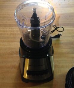 Hamilton Beach Power Elite Blender for Shakes and Smoothies with 3-Cup Vegetable Chopper Mini Food Processor, 40oz Glass Jar, 12 Functions for Puree, Ice Crush, Black and Stainless Steel (58149) 59 81c2EkGVYIL