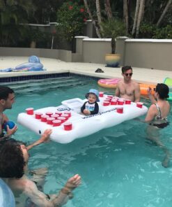 GoPong Original Pool Party Barge Floating Beer Pong Table with Cooler and Cup Holders 18 81c2V6kCpL