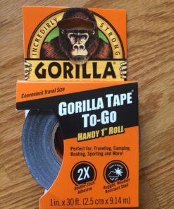 Gorilla Tape, Mini Duct Tape To-Go, 1" x 10 yd Travel Size, Black, (Pack of 1) 1 Pack 29 81c9BHpwqUL