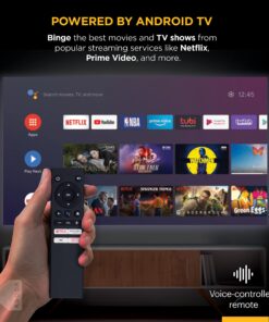 KODAK FLIK HD9 Smart Projector | Mini Black Portable Indoor & Outdoor Movie with Android TV Streaming Apps, Wi-Fi and Bluetooth, Built-In Speakers & Voice Remote | FHD 1080p for Screens Up to 120” 41 81c9l3lFwWL