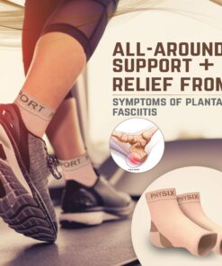 Physix Gear Sport Plantar Fasciitis Socks with Arch Support for Men & Women - Ankle Compression Sleeve, Toeless Compression Socks Foot Pain Relief, Ankle Swelling Better Than Night Splint, Beige L/XL L/XL-US Mens 8.5-13 | Womens 8-11 Beige Nude (1 Pair) 25 81cAlteAKpL
