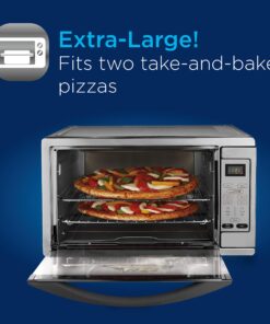 Oster Toaster Oven, 7-in-1 Countertop Toaster Oven, 10.5" x 13" Fits 2 Large Pizzas, Stainless Steel Convection Oven 25 81cB6SUYGL