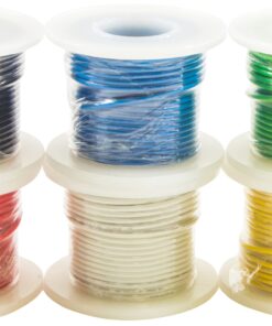 EX ELECTRONIX EXPRESS Solid Hook Up Wire Kit (Tinned Copper) 22 Gauge (6 Different Colored 25 Foot Spools Included), 150 19 81cBQ17r9sL