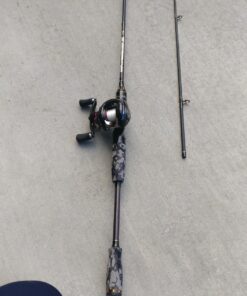 Entsport E Series - Camo Legend 2-Piece 7-Feet Casting Rod 24 Ton Carbon Fiber Baitcasting with 2 Tips - Medium and Medium Heavy Portable Bass Fishing Rod Baitcaster 39 81cFjtGjghL