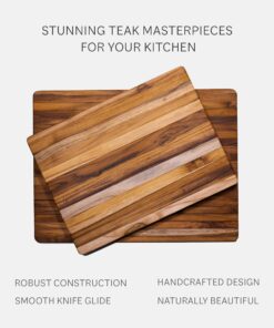 TeakHaus Edge Grain Carving Board w/Hand Grip (Rectangle) | 24" x 18" x 1.5" 24 x 18 x 1.5 Without Juice Groove 22 81cG1CvGxHL