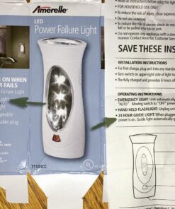 Amerelle LED Emergency Lights For Home Power Failure, 2 Pack – Triple Function Power Failure Light and Plug In Flashlight Combo, With Rechargeable Battery – Be Snow Storm & Hurricane Ready (71134) 37 81cGMvVnHkL
