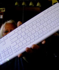 Macally Wireless Bluetooth Keyboard for Mac or Windows PC - Compatible Apple Keyboard Rechargeable - Multi-Device Keyboard, Up to 3 Devices with 110 Keys, 20 Shortcuts, and Numeric Keypad - White 29 81cGVHyInQL