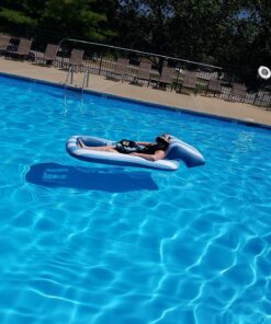 Aqua Original 4-in-1 Monterey Hammock Pool Float & Water Hammock – Multi-Purpose, Inflatable Pool Floats for Adults – Patented Thick, Non-Stick PVC Material Blue Navy - Hammock 29 81cGWGGuhrL