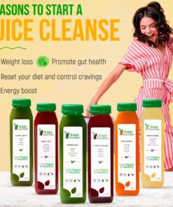 Alternative view of 3 Day Juice Cleanse by Raw Fountain, All Natural Raw Detox Cleanse, Weight Management Program, Cold Pressed Fruit and Vegetable Juices, Tasty and Energizing, 18 Bottles 12oz, 3 Ginger Shots 3 Day Cleanse