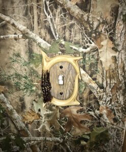 Rivers Edge Products Standard Light Switch Cover Plate, Single Toggle Switch, Poly-Resin Wall Plate Cover, Hand-Painted Decorative Wall Switch Plate, Screws Included, Antler Switch Single Antler 17 81cJLhaVh4L