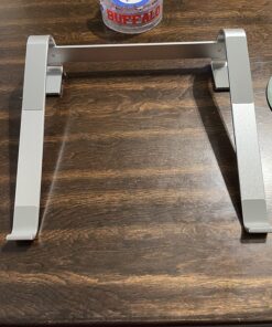 SOQOOL Laptop Stand for Desk, Computer Stand Riser for Desk,Ventilated Ergonomic Aluminum Notebook Stand Compatible with MacBook Air Pro Dell XPS HP 11 14 15.6 17.3 Inch Silver Work from Home 42 81cJydZyeCL