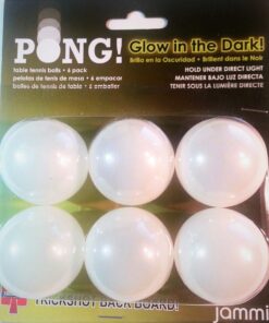 Pong Glow in The Dark Table Tennis Balls (6 Pack)