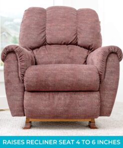 Stander Recliner Risers, Non-Slip Chair Lifters for Adults, Seniors, and Elderly, Low Profile Seat Raiser for Sitting and Standing Assistance, Compatible with Wooden Base Recliners, Set of 4 14 81cKON47QwL