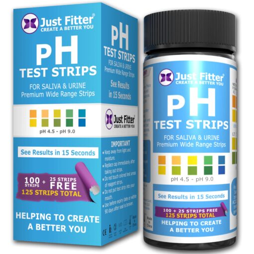 Just Fitter pH Test Strips for Testing Alkaline and Acid Levels in The Body. Track & Monitor Your pH Level Using Saliva and Urine. Get Highly Accurate Results in Seconds. 1