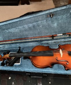 Mendini By Cecilio Violin For Beginners, Kids & Adults - Beginner Kit For Student w/Hard Case, Rosin, Bow - Starter Violins, Wooden Stringed Musical Instruments 4/4 MV300 Antique 43 81cL9KazL6L