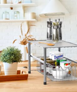 Alternative view of DecoBros Stackable Under Sink Cabinet Sliding Basket Organizer Drawer,Chrome Chrome
