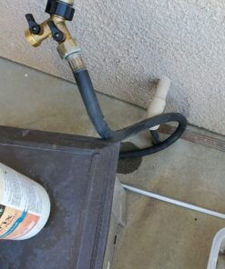 IPOW Solid Brass Body Backyard 2 Way Y Valve Garden Hose Connector Splitter Adapter + Extra 4 Rubber Hose Washers with Comfort Grip, 2 Pack Yellow + Black 21 81cN4Yh2 L