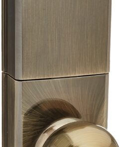 MiLocks WKK-02AQ Digital Door Knob Lock with Keyless Entry via Remote Control for Interior Doors, Antique Brass