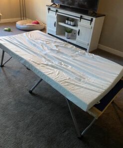 BYER OF MAINE Easy Cot - Extra Large Folding Cot - Heavy Duty Cot for Indoor and Outdoor Use - Cot Bed for Adults - 78”L X 31”W X 18”H - 330 lb Capacity 1 23 81cOU3MYvL