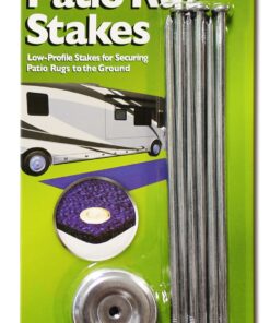 Prest-O-Fit 36923 2-2001 Patio Rug Stakes - Pack of 6 Silver 9 81cOzf5DNeL