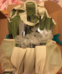 Garden Tool Set | Garden Tools Organizer Tote | Gardening Gloves Included Great Garden Tools for Woman and Men | 9 Piece Garden Accessories Tool Organizer Kit | Gardening Gifts | Gardeners Supply Green 33 81cPa9LbRL